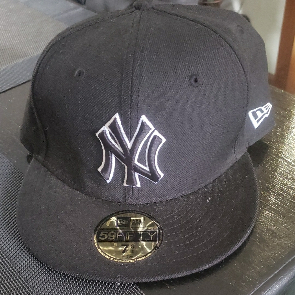 New Era Black Cap with White Logo